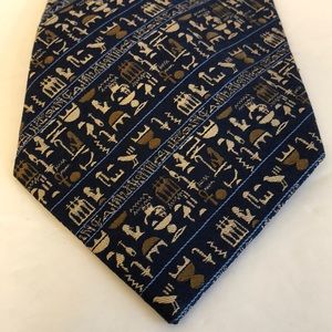 Alexandr Silk Tie Egyptian hieroglyphics design